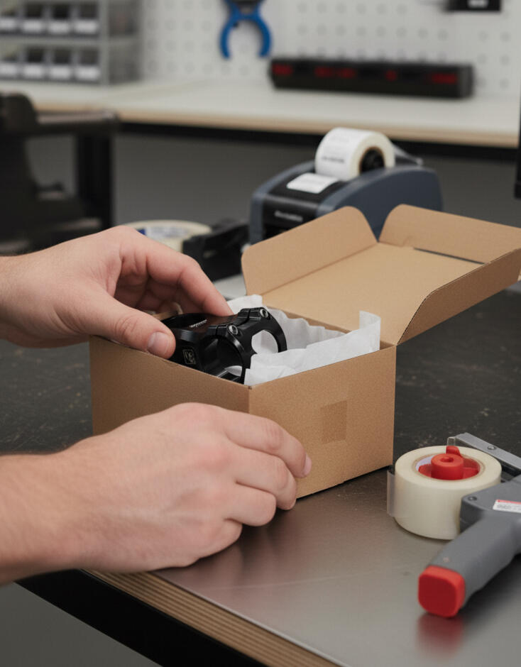 packing a shipment colorado microfulfillment staff packing an order